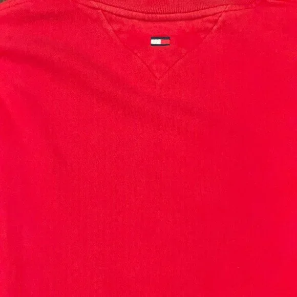 Tommy Hilfiger Vintage Y2K Red Crewneck Sweatshirt - Women's Large - Picture 4 of 11